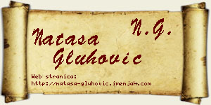 Nataša Gluhović vizit kartica